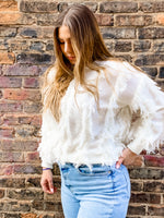 Feather Fringe Sweater