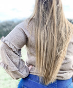 Ruffle Sleeve Sweater