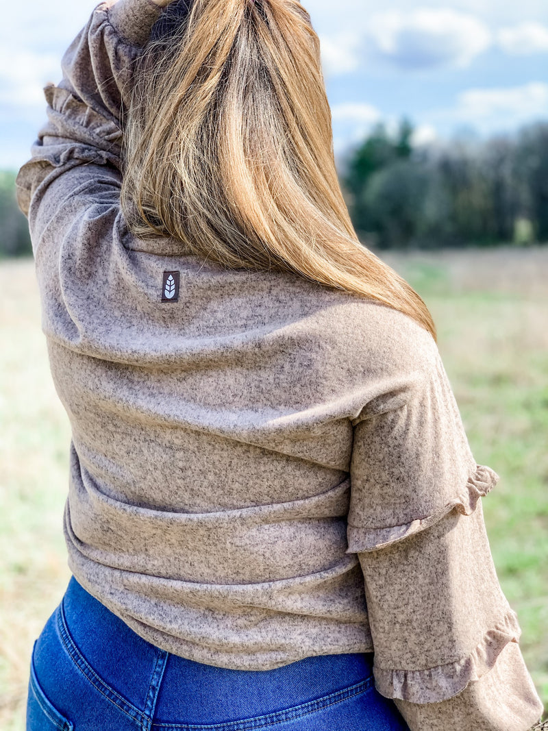 Ruffle Sleeve Sweater